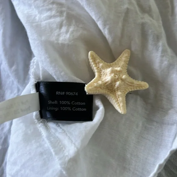 BOSTON PROPER Boho Lace Floral Embroidered Beaded Babydoll Bust Blouse in White - Picture 10 of 11